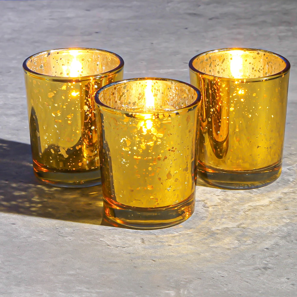 Richland Amber Gold Mercury Votive Holders Set Of 72 2 Richland Amber Gold Mercury Votive Holders Set Of 72 - Image 2