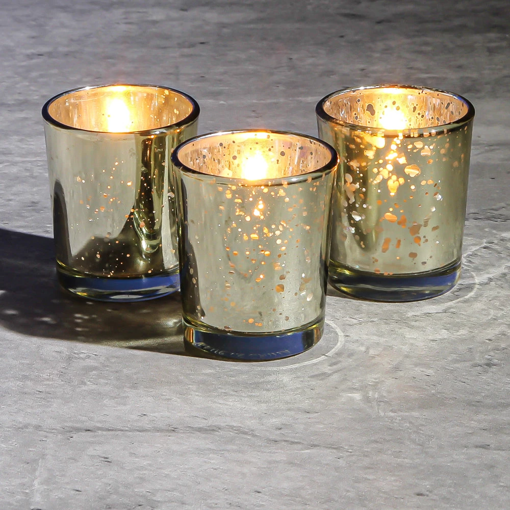 Richland Metallic Gold Mercury Votive Holders Set Of 72 2 Richland Metallic Gold Mercury Votive Holders Set Of 72 - Image 2