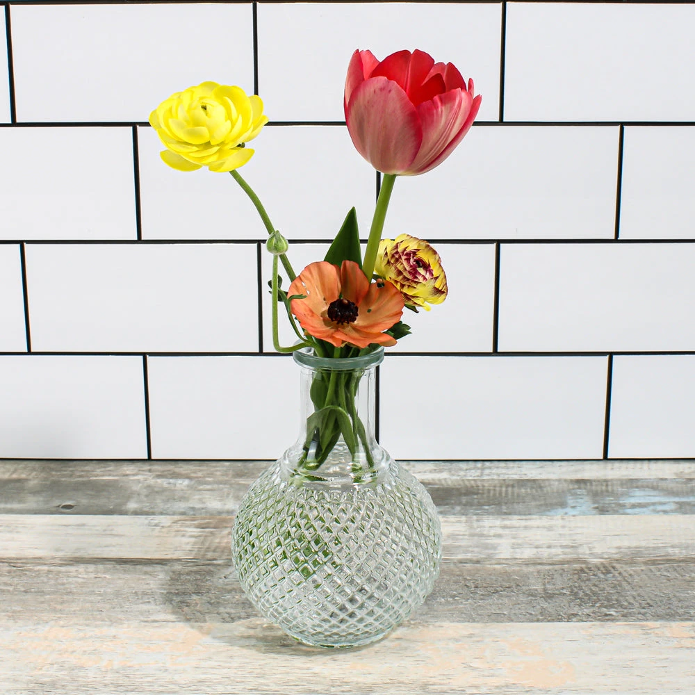 Richland Textured Glass Perfume Vase Set Of 6 2 Richland Textured Glass Perfume Vase Set Of 6 - Image 2