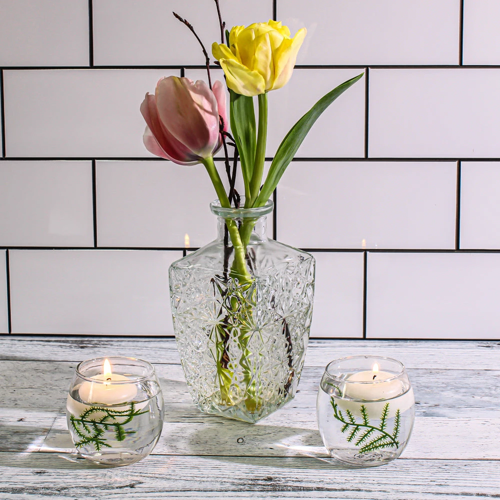 Richland Vase Square Textured Taper Set Of 32 2 Richland Vase Square Textured Taper Set Of 32 - Image 2