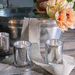 Richland Votive Holder Grande Silver Mercury Set Of 12 6 Richland Votive Holder Grande Silver Mercury Set Of 12 -Candle Glow Deals Store 1577 8232