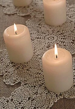 12 Pineapple 6" Crochet Doilies Ecru