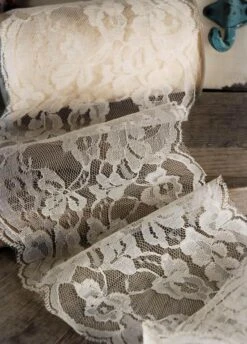Ivory Lace Ribbon 6" Wide X 10 Yards