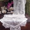 White Soft Embroidered Lace & Tulle Table Runner