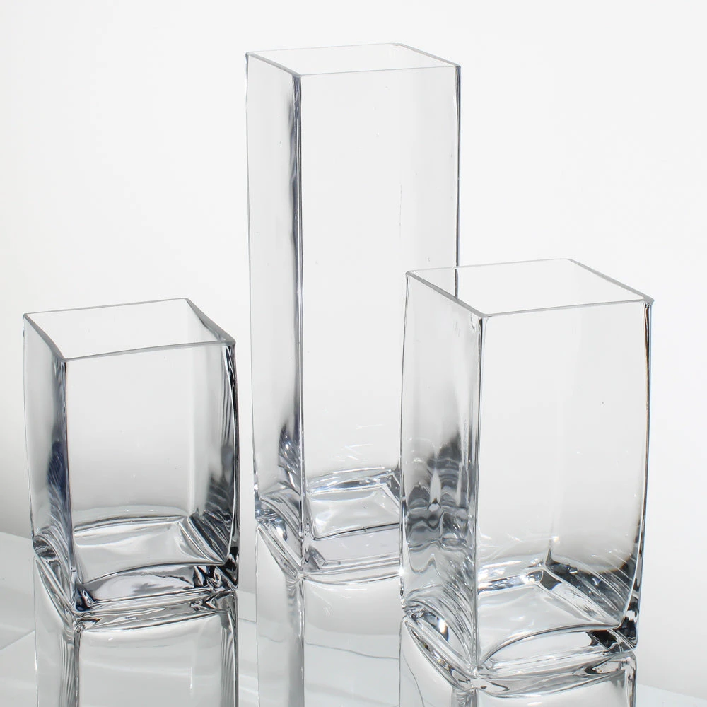 Eastland Square Vases 6", 8" & 12" Set Of 18 1 Eastland Square Vases 6", 8" & 12" Set Of 18