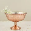 Mercury Glass Compote Rose Gold 7" X 5.25"