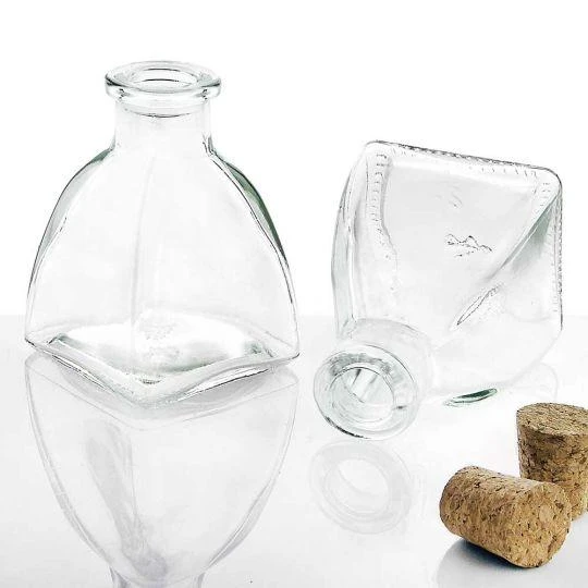 Richland Diamond Shaped 3" Glass Bottles 2oz Set Of 24 2 Richland Diamond Shaped 3" Glass Bottles 2oz Set Of 24 - Image 2