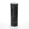 Richland Rustic Pillar Candle 3"x 9" Black Set Of 6