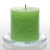 Richland Rustic Pillar Candle 3"x 3" Green Set Of 12