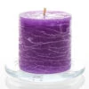 Richland Rustic Pillar Candle 3"x 3" Lavender Set Of 12