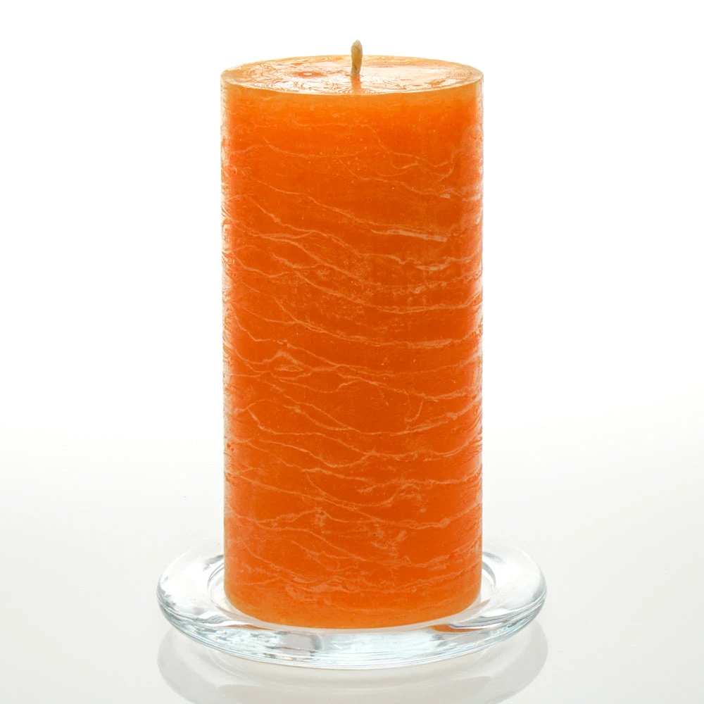 Richland Rustic Pillar Candle 3"x 6" Orange Set Of 12 1 Richland Rustic Pillar Candle 3"x 6" Orange Set Of 12
