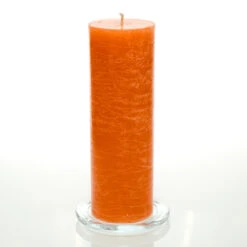 Richland Rustic Pillar Candle 3"x 9" Orange Set Of 24