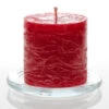 Richland Rustic Pillar Candle 3"x 3" Red Set Of 24