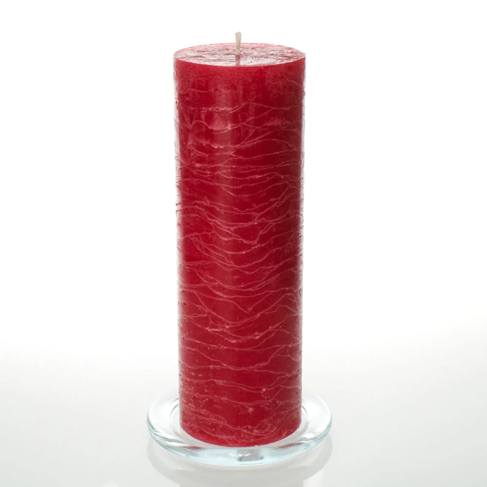 Richland Rustic Pillar Candle 3"x 9" Red Set Of 24 1 Richland Rustic Pillar Candle 3"x 9" Red Set Of 24