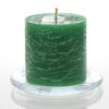 Richland Rustic Pillar Candle 3"x 3" Dark Green Set Of 12