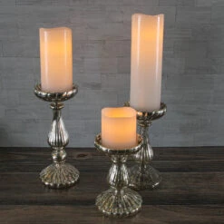 Richland Flameless LED Wavy Top Pillar Candles 3"x3", 3"x6" & 3"x9" White Set Of 3 -Candle Glow Deals Store 7153 7156 7159 5196 62a4ee7f 4582 4438 b391 24efcbe57b13