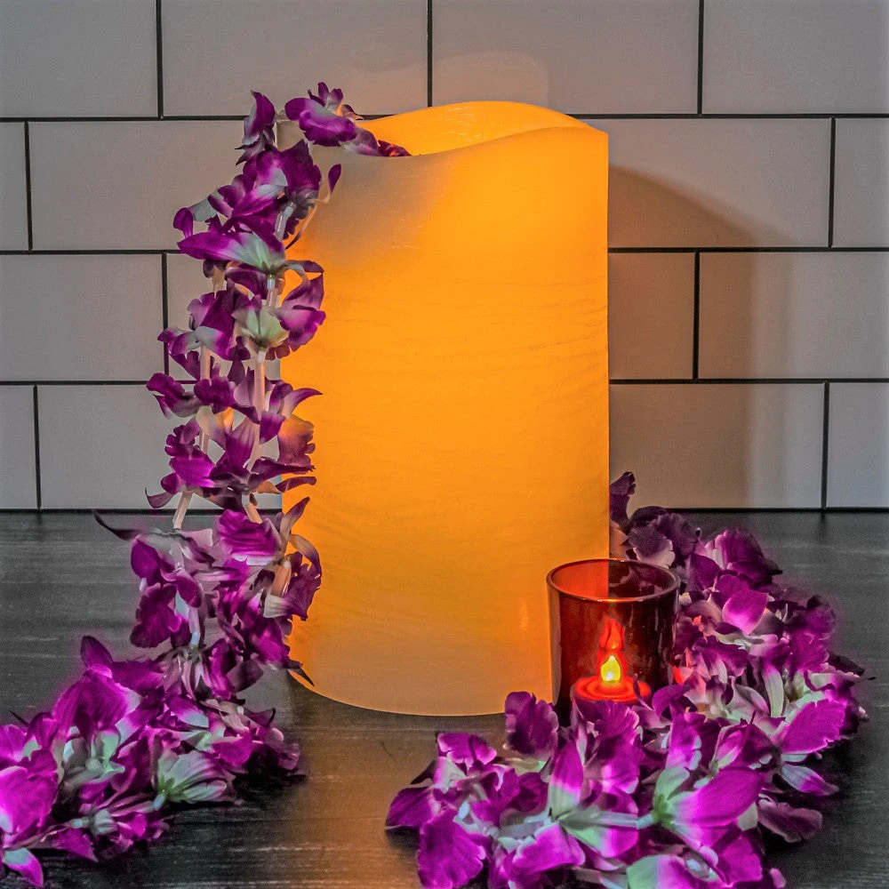 Richland LED Big Pillar Candles Ivory 6” X 10” Set Of 4 3 Richland LED Big Pillar Candles Ivory 6” X 10” Set Of 4 - Image 3
