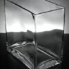 Thick Glass Rectangle Vase 7.5" X 8"