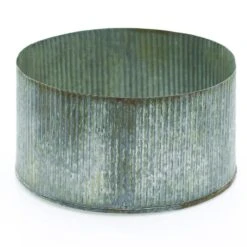 Norah Corrugated Zinc Pot Bowl 4" X 7.5" 5 Norah Corrugated Zinc Pot Bowl 4" X 7.5" -Candle Glow Deals Store 84230604939
