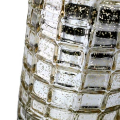 Gold Mercury Mosaic Cylinder 10" - Vase & Candle Holder -Candle Glow Deals Store 87260257054b