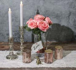 8in Hurricane Vase & Candle Holder -Candle Glow Deals Store 87260264210