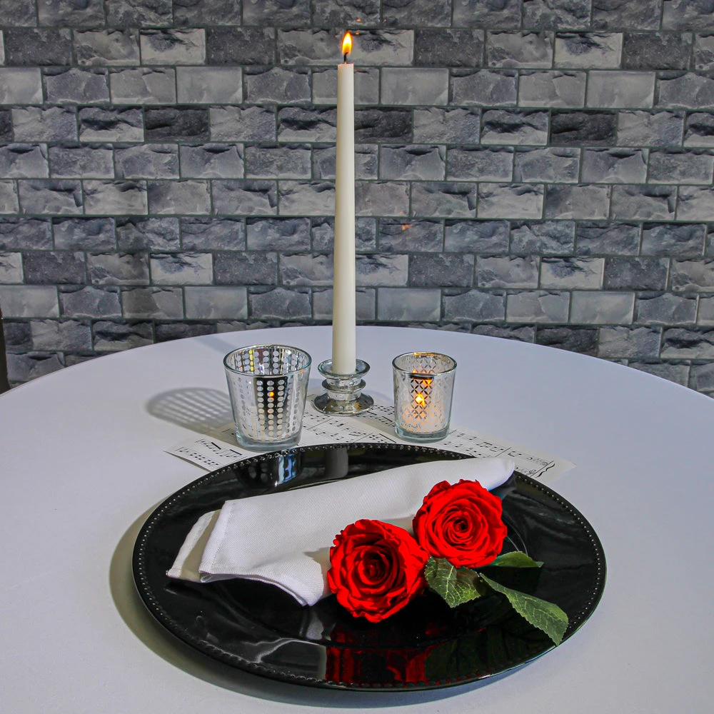 Richland Beaded Charger Plate 13" Black Set Of 12 2 Richland Beaded Charger Plate 13" Black Set Of 12 - Image 2