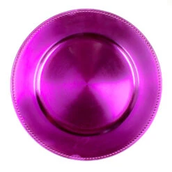 Richland Beaded Charger Plate 13" Fuchsia Set Of 48