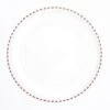 Richland 13" Rose Gold Beaded Glass Charger Plate Set Of 12