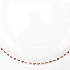 Richland 13" Rose Gold Beaded Glass Charger Plate Set Of 12 -Candle Glow Deals Store 9047a 1