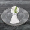 Richland 13" Silver Rim Glass Charger Plate Set Of 12
