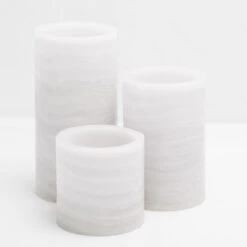 Richland Flameless LED Pillar Candle Marble 4" X 6" Set Of 12 -Candle Glow Deals Store 91009 91010 91011 2 1