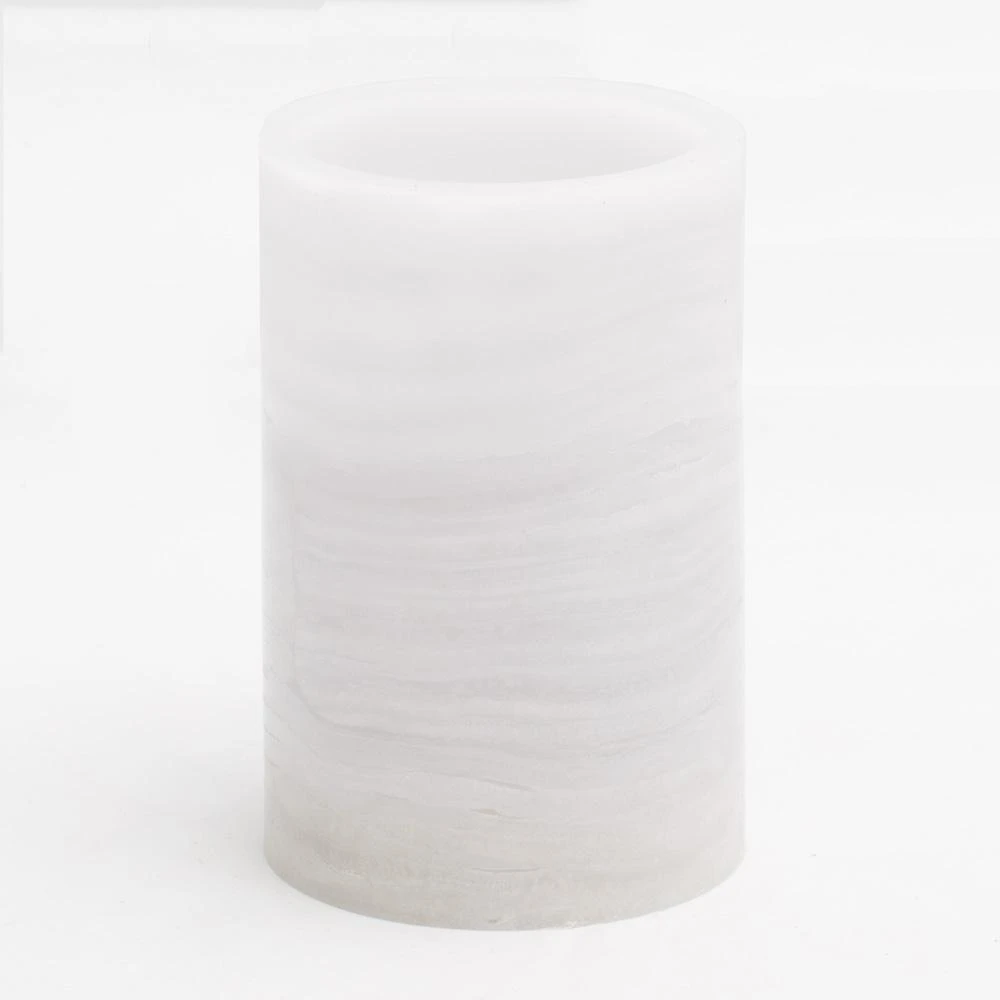Richland Flameless LED Pillar Candle Marble 4" X 6" 1 Richland Flameless LED Pillar Candle Marble 4" X 6"