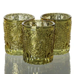 Richland Mercury Votive Holders Primrose Metallic Gold Set Of 48