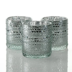 Richland Mercury Candle Holder Pearly Silver Small Set Of 36