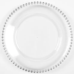 Richland 13" Silver Beaded Plastic Charger Plate Set Of 24