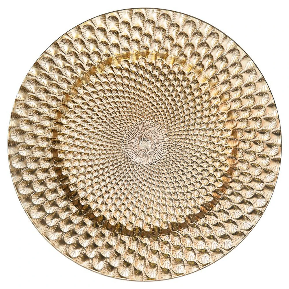 Richland 13" Gold Art Deco Charger Plate Set Of 12 1 Richland 13" Gold Art Deco Charger Plate Set Of 12