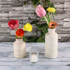 Richland Farmhouse White Ceramic Vase 5", 7.5" & 10" Set Of 12 -Candle Glow Deals Store 91127 4687 39aa7e35 e9cf 454b 9258 aa7c8d705a58