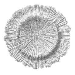 Richland 13" Dripped In Silver Charger Plate Set Of 12