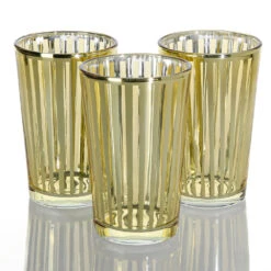 Richland Gold Stripe Glass Holder - Large Set Of 6