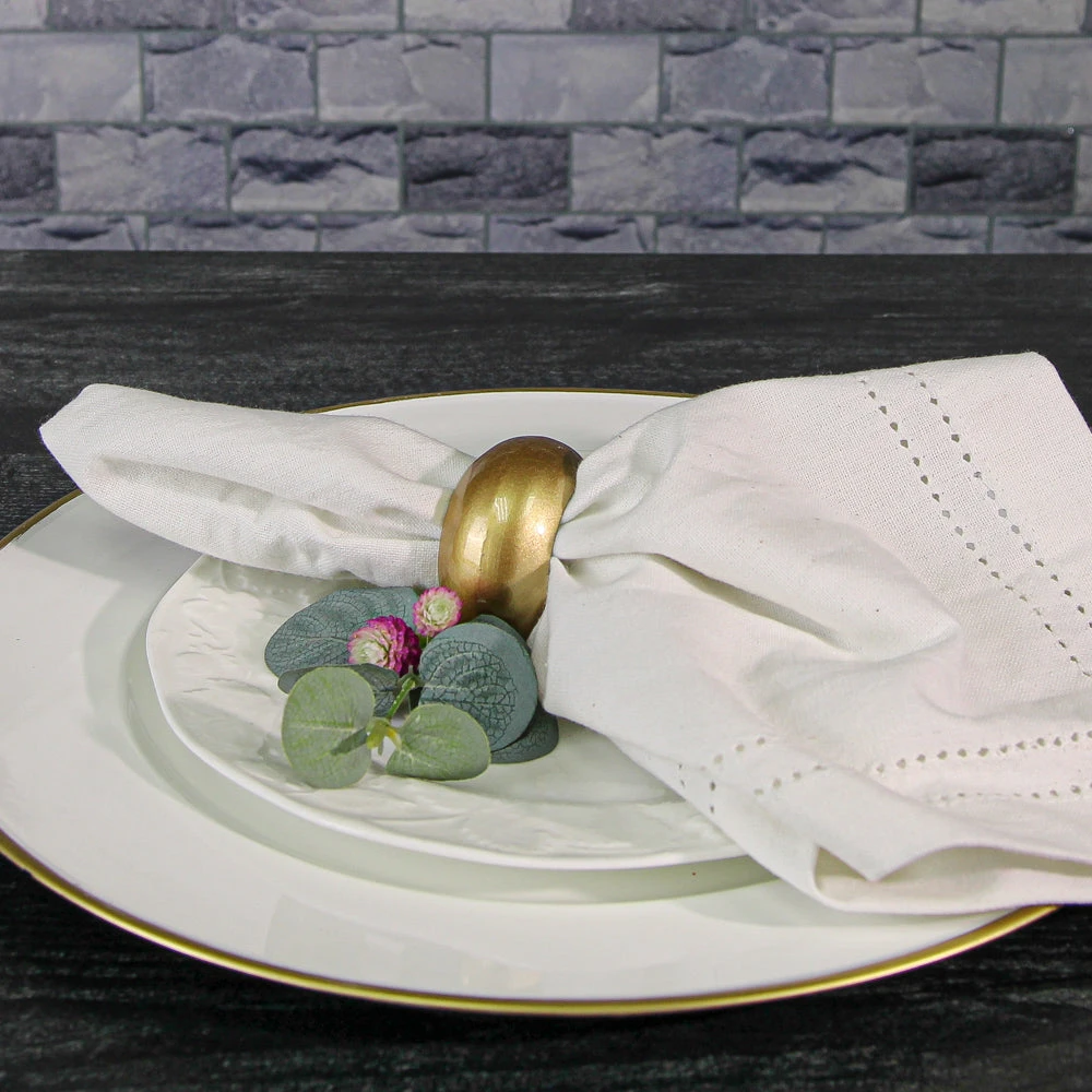 Richland Napkin Ring 2.3" Gold Set Of 24 2 Richland Napkin Ring 2.3" Gold Set Of 24 - Image 2