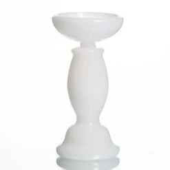 Richland White Glass Pillar Candle Holder Set Of 3 -Candle Glow Deals Store 9593 2
