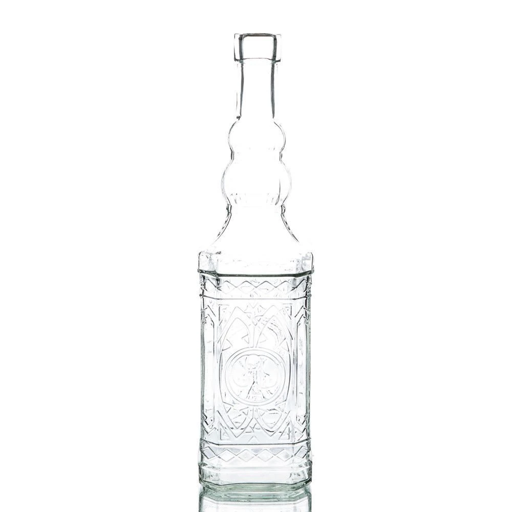 Richland Vintage Square Glass Bottle Clear Set Of 12 1 Richland Vintage Square Glass Bottle Clear Set Of 12