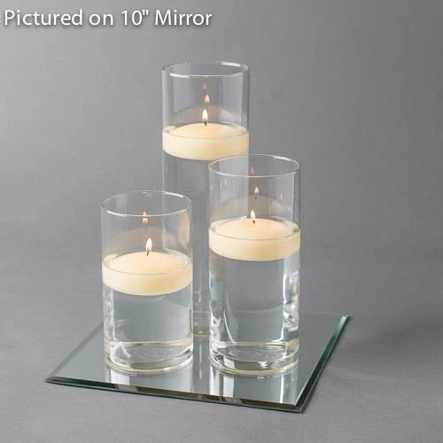 Eastland Square Mirror And Cylinder Vase Centerpiece With Richland 3" Floating Candles Set Of 84 2 Eastland Square Mirror And Cylinder Vase Centerpiece With Richland 3" Floating Candles Set Of 84 - Image 2