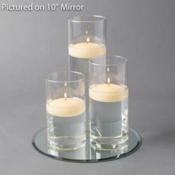 Eastland Round Mirror And Cylinder Vase Centerpiece With Richland 3" Floating Candles Set Of 84 -Candle Glow Deals Store 967A4184 Edit 5d4da4f4 5d10 4867 9224 539eb17d80d1