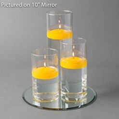 Eastland Round Mirror And Cylinder Vase Centerpiece With Richland 3" Floating Candles Set Of 84 -Candle Glow Deals Store 967A4189 9f8d545e 2907 4519 a27c 5c7e0a58d60c