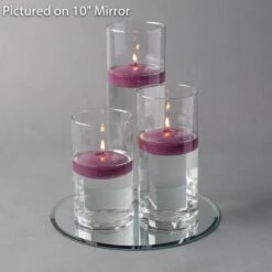 Eastland Round Mirror And Cylinder Vase Centerpiece With Richland 3" Floating Candles Set Of 84 -Candle Glow Deals Store 967A4190 2697d08e 80e3 46cd 8b23 9166f6bb04b6