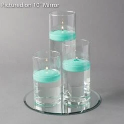 Eastland Round Mirror And Cylinder Vase Centerpiece With Richland 3" Floating Candles Set Of 84 -Candle Glow Deals Store 967A4193 732443c9 2dd7 478f aba6 e8e35ab1589d