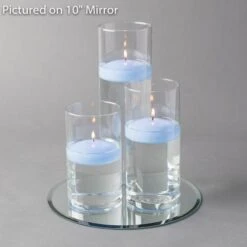 Eastland Round Mirror And Cylinder Vase Centerpiece With Richland 3" Floating Candles Set Of 84 -Candle Glow Deals Store 967A4197 4024be18 0b33 43e4 bd33 23b66e7b280d