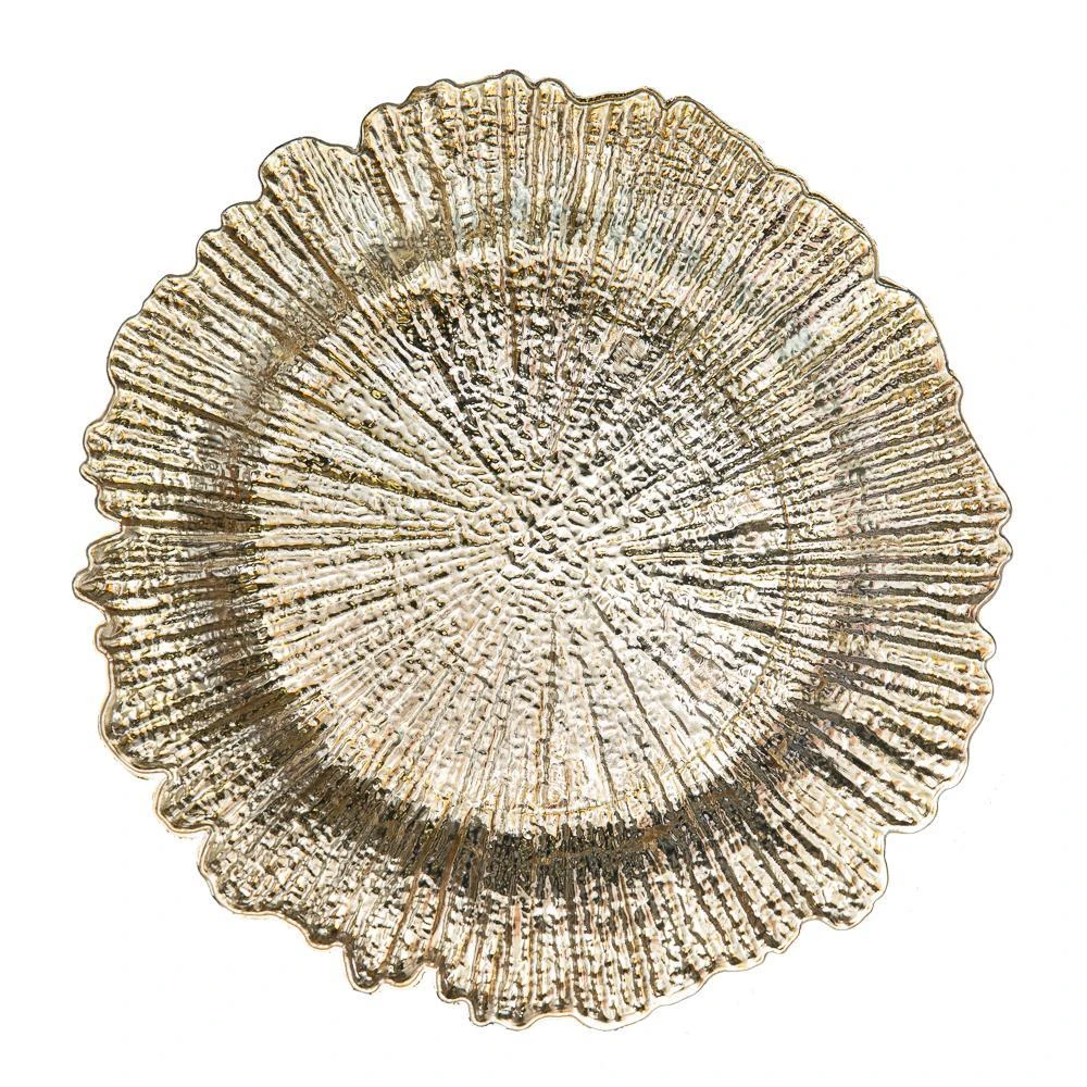 Richland 13" Dripped In Gold Charger Plate Set Of 12 1 Richland 13" Dripped In Gold Charger Plate Set Of 12