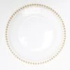 Richland 13" Gold Beaded Plastic Charger Plate Set Of 24